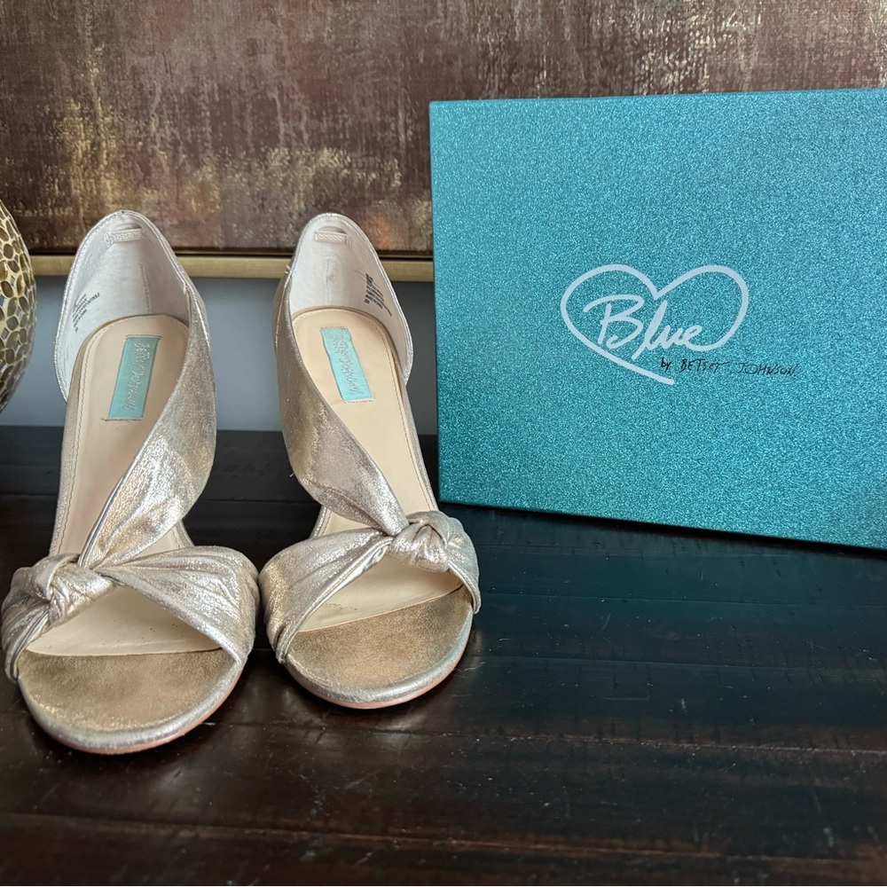 Betsy Johnson Gold Heels -  Size 10